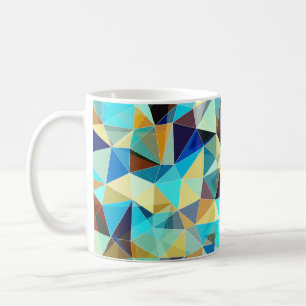 Geometric Triangles: Colourful Abstract Pattern Coffee Mug
