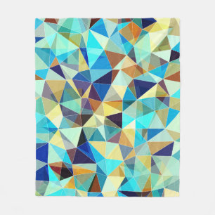 Geometric Triangles: Colourful Abstract Pattern Fleece Blanket
