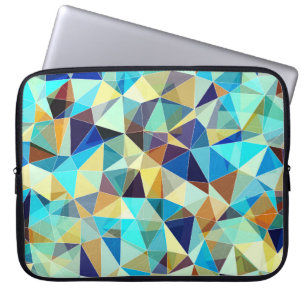 Geometric Triangles: Colourful Abstract Pattern Laptop Sleeve