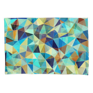 Geometric Triangles: Colourful Abstract Pattern Pillowcase
