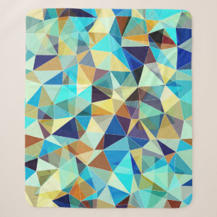 Geometric Triangles: Colourful Abstract Pattern Sherpa Blanket
