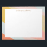 Geometric Triangles in Pastel Earth Tones Name Notepad<br><div class="desc">A sweet and playful design of abstract geometric triangle shapes in a pretty palette of pastel earth tones,  personalised with your name. Just click customise to add additional text or pictures. Contact me with any questions or requests.</div>