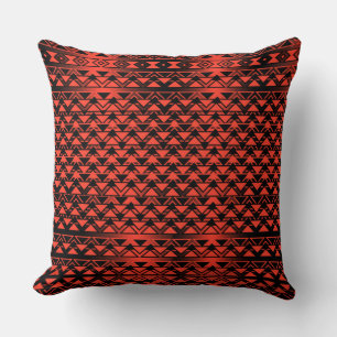Geometric triangles or zigzag in reddish gradient cushion