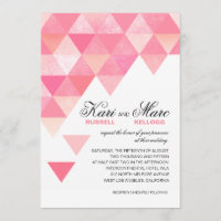 Geometric Triangles Wedding | pink mauve