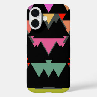 Geometric Triangular Pattern iPhone 16 Case