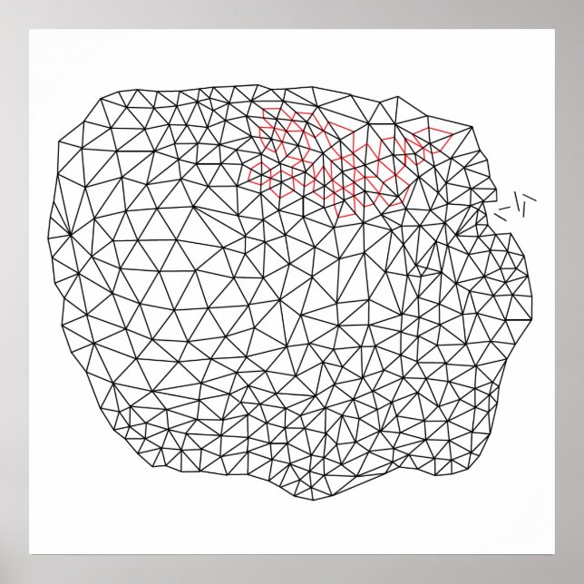 Geometric triangulation design poster (Front)