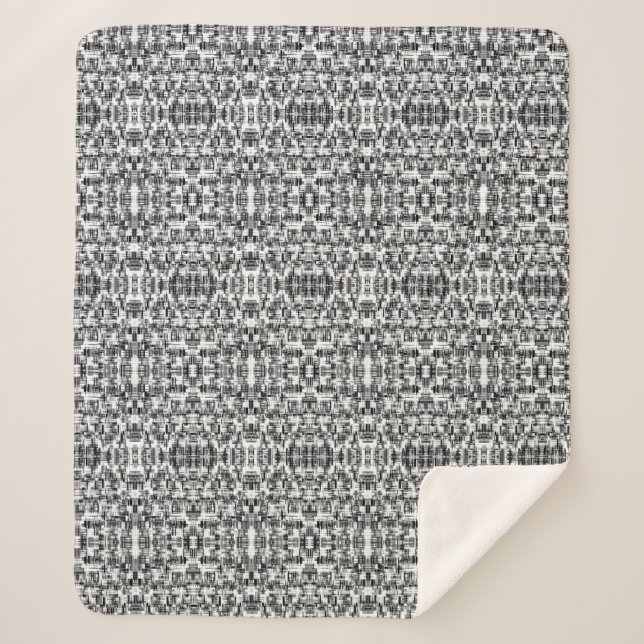 Geometric Tribal Sherpa Blanket (Front)