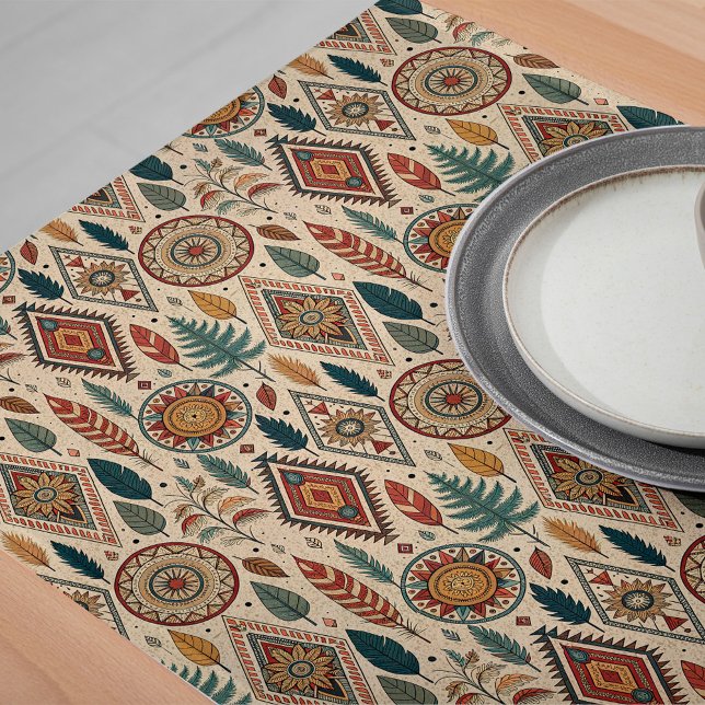 Geometric Tribal Table Runner Ethnic Home Decor (Geometric Tribal Table Runner Ethnic Home Decor)