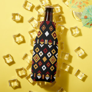 Geometric Tribal Triangle Pattern Bottle Cooler