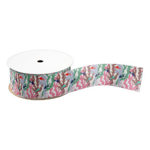 Geometric Tropical Fish Coral Reef  Grosgrain Ribbon