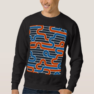 Geometric Twisted Lines Vintage Sweatshirt