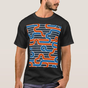 Geometric Twisted Lines Vintage T-Shirt