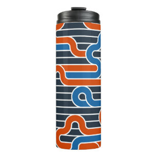 Geometric Twisted Lines Vintage Thermal Tumbler