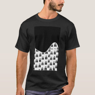 GEOMETRIC TWO TONE Christmas PATTERN Black and Whi T-Shirt