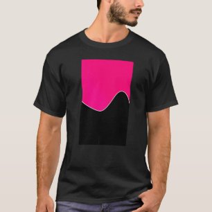 Geometric Two Tone Wave Pattern Bright Pink And Bl T-Shirt