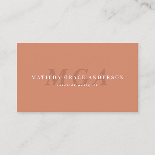 Geometric typography modern elegant business card (Front)
