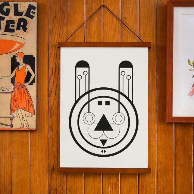 Geometric Usagi Rabbit Zodiac Hanging Tapestry (Bring zodiac energy to your space with this Usagi Rabbit tapestry.
)