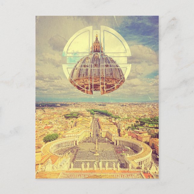 Geometric Vatican St Peter’s Square Basilica Italy Postcard (Front)