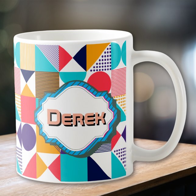 Geometric Vibes Personalised Your Way Coffee Mug (Creator Uploaded)