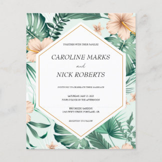 Geometric Vibrant Tropical Wedding Invitation  Flyer