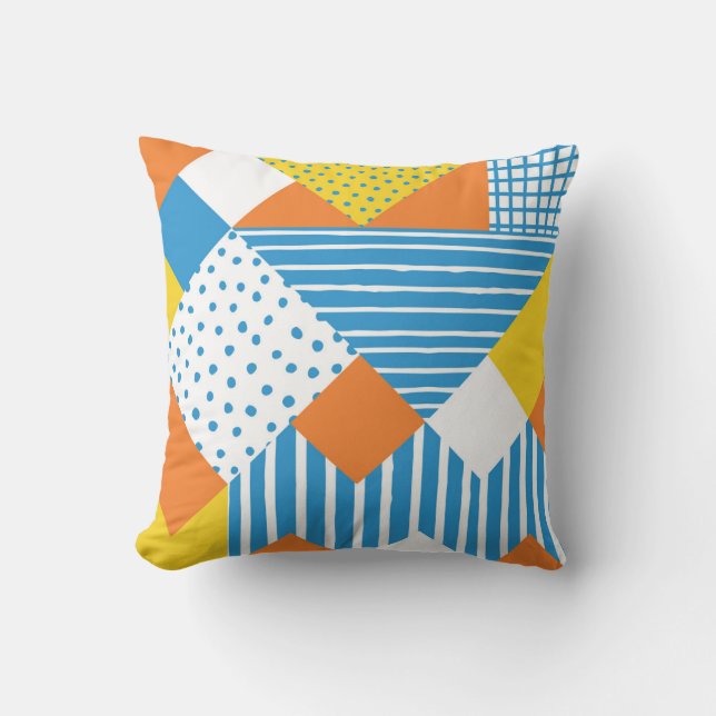 Geometric Vintage Abstract Background Design Cushion (Front)