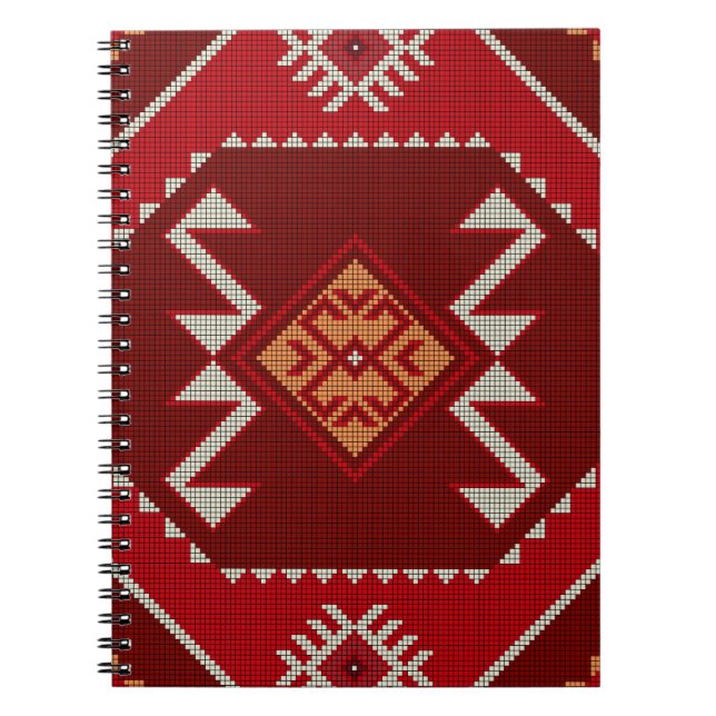 Geometric vintage classic colourful-trendy fashion notebook (Front)