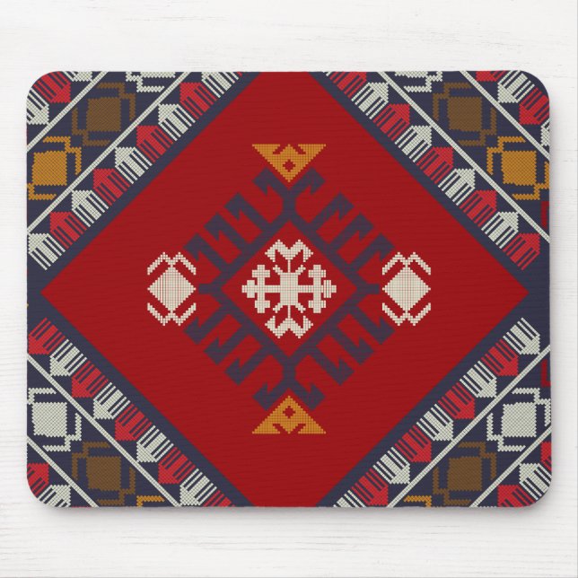 Geometric vintage classic cute-stylish colourful mouse pad (Front)