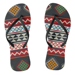 Geometric vintage classic cute-trendy colourful thongs