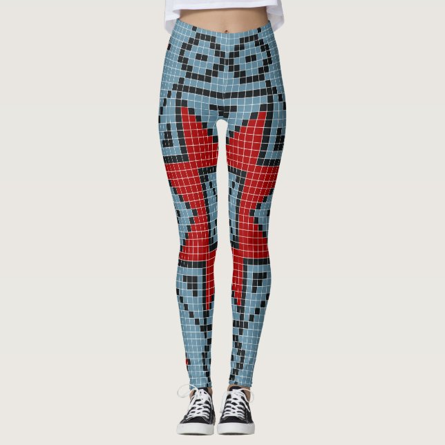 Geometric vintage classic cute-trendy stylish leggings (Front)