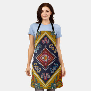 Geometric vintage classic fashion-trendy colorful apron