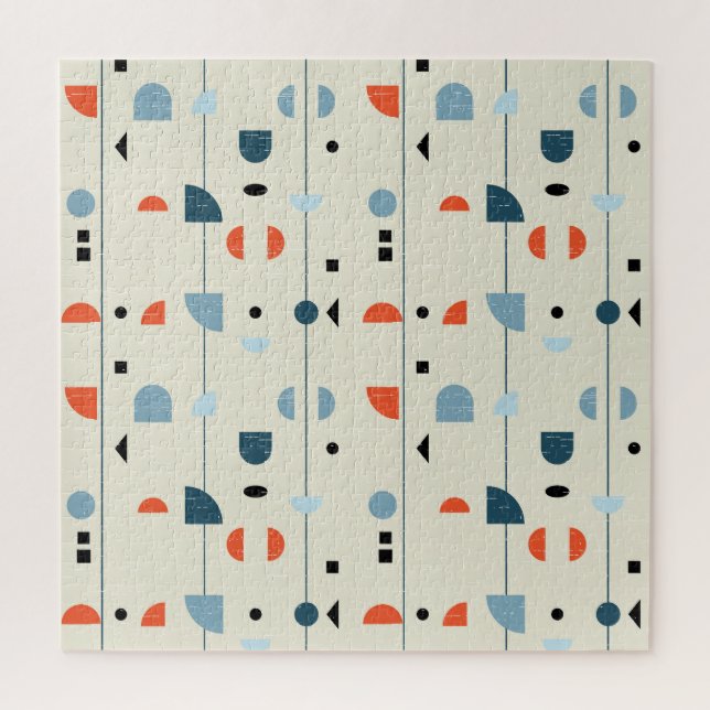 Geometric vintage: mid-century seamless pattern. jigsaw puzzle (Vertical)