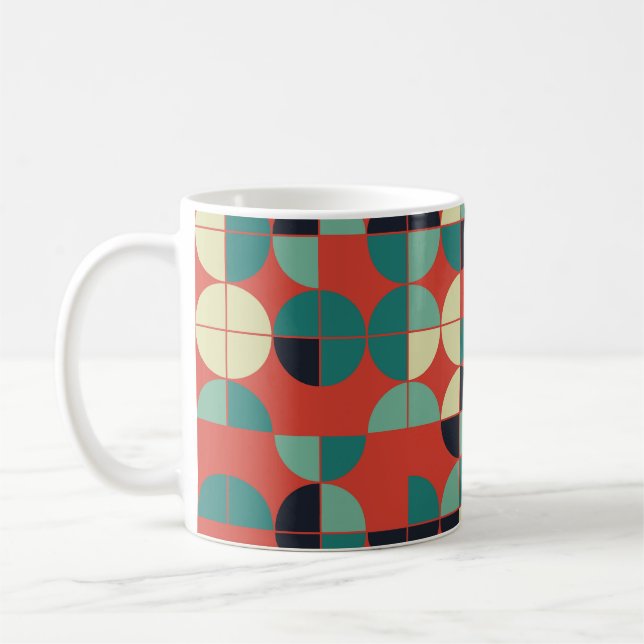 Geometric Vintage, Seamless Pattern. Coffee Mug (Left)