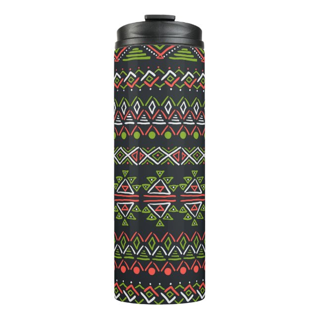 Geometric vintage: seamless patterns set. thermal tumbler (Front)