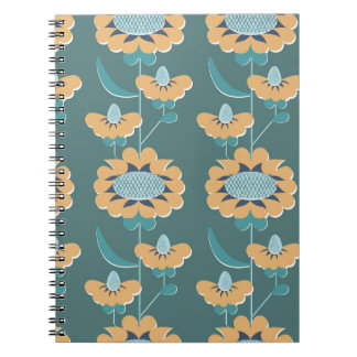 Geometric Vintage: Textile Nautical Motif Notebook