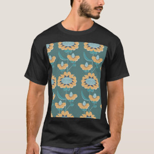 Geometric Vintage: Textile Nautical Motif T-Shirt