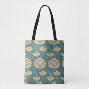 Geometric Vintage: Textile Nautical Motif Tote Bag