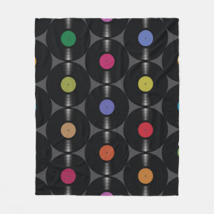 Geometric Vinyl: Simple Seamless Background. Fleece Blanket