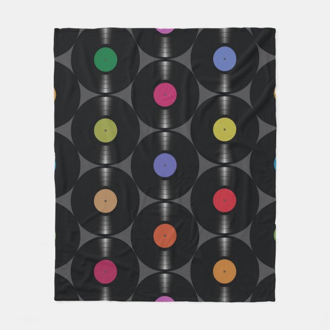 Geometric Vinyl: Simple Seamless Background. Fleece Blanket (Front)