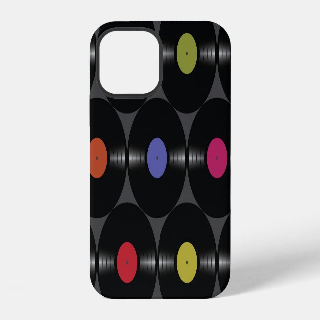 Geometric Vinyl: Simple Seamless Background. iPhone Case (Back)