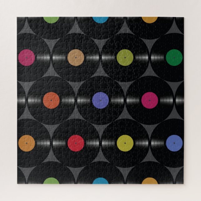 Geometric Vinyl: Simple Seamless Background. Jigsaw Puzzle (Vertical)