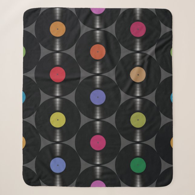 Geometric Vinyl: Simple Seamless Background. Sherpa Blanket (Front)