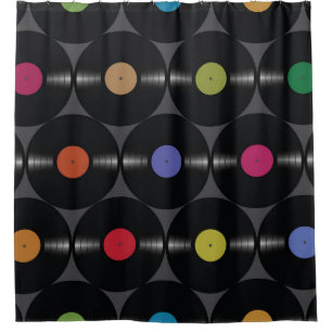 Geometric Vinyl: Simple Seamless Background. Shower Curtain