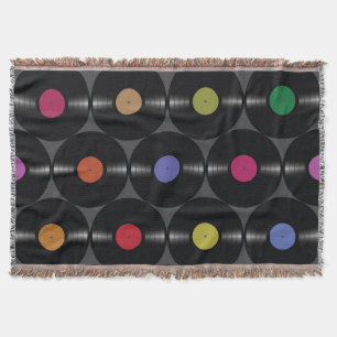 Geometric Vinyl: Simple Seamless Background. Throw Blanket