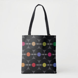 Geometric Vinyl: Simple Seamless Background. Tote Bag