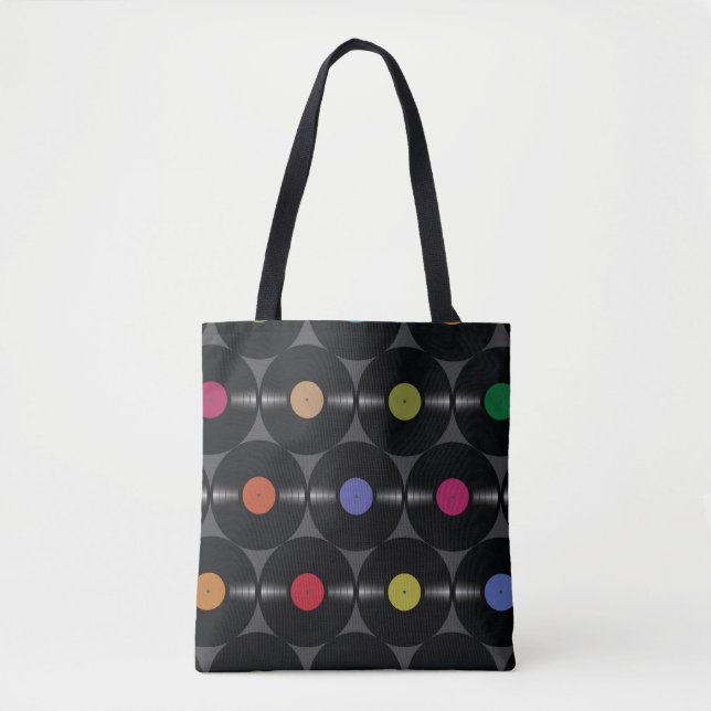 Geometric Vinyl: Simple Seamless Background. Tote Bag (Front)