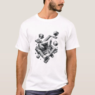 Geometric Vortex Illusion Tee