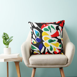 Geometric Water-Drop Art | Bold Colourful Design Cushion