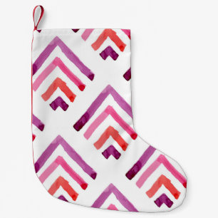 Geometric Watercolor Abstract Seamless Pattern Small Christmas Stocking