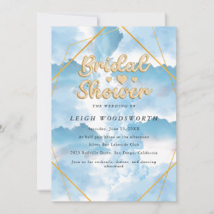Geometric Watercolor Bridal Shower Invitation