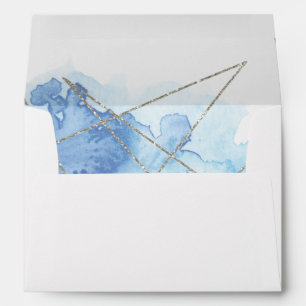 Geometric Watercolor Wedding Invitation Envelope